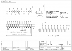 Benutzerdefinierte einreihige Stiftleiste 1,0 mm Rastermaß Oberflächenmontage vertikaler Board-to-Board-Steckverbinder