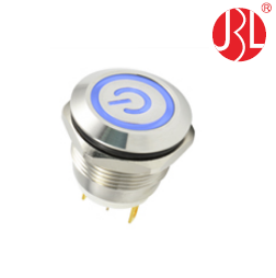PBM19 11M C NNN S0 S Interruptor de botão de metal SPST OD19mm com trava ou sem trava com LED