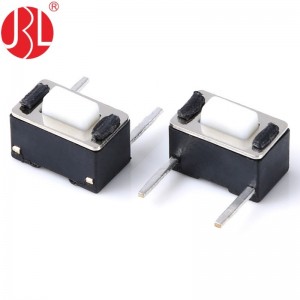 TC-00303B 6.00mm x 3.50mm Tactile Switch DC12V 0.05A Through Hole Right Angle DIP type