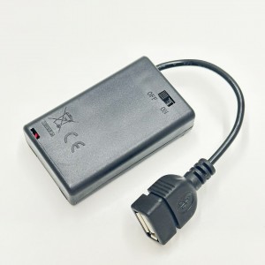 3AAA-USBA-8 3 AAA Battery Holder to USB Type A Female Connector