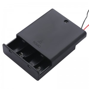4 AA Battery Holder Case Box Wire Lead