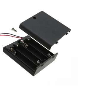 Коробка для держателя батарей 4 AA Провод провода