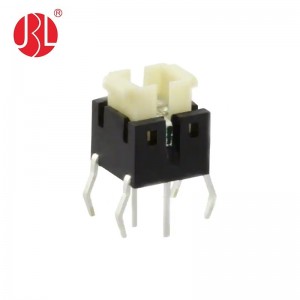 TD03-1D 6.00mm x 6.00mm Illuminated tactile switch 6pin led colors can be customized