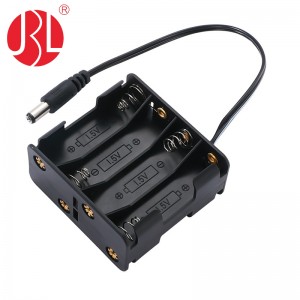 Benutzerdefinierte 8 AA-Batteriehalter-Zellenbox mit Audiosteckerkabel