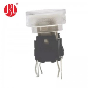 TD01-3012L Beleuchteter Tastschalter vom DIP-Typ mit runder Tastschalterkappe und LED-Farben können angepasst werden.