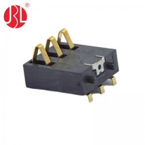 BC-30-3PD Series 3.0mm Pitch Spring Battery Connector SMT Right Angle