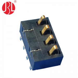 BC-75-4P Series 2.5mm Pitch Spring Battery Connector 4Pin SMT Right Angle