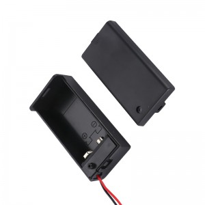 BH9V1CW 9V Battery Holder with Switch & Cover Wire Lead