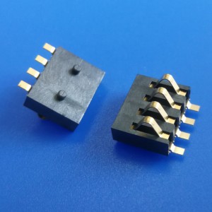 BT-80-4PD300 4 Way Spring Battery Connector 2.5mm Pitch SMD