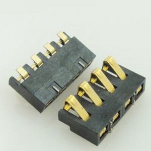 BTR-35-4P 4 Way Spring Battery Connector 2.5mm Pitch SMT
