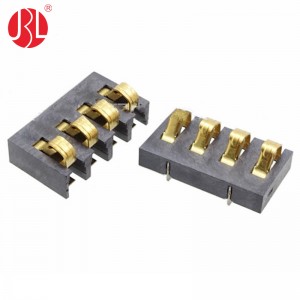 BTR-90-4P Series 3.5mm Pitch Spring Battery Connector 4 Way SMD