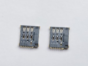 Push-Push Micro SIM Card Socket SMD avec languette à ressort