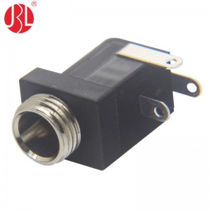 DC-005M Panel Mount DC Power Jack Through Hole Right Angle