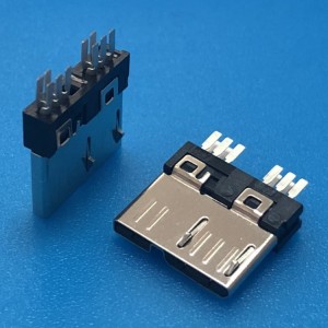 Board Edge Mount USB Micro B 3.0 Plug 10Pin