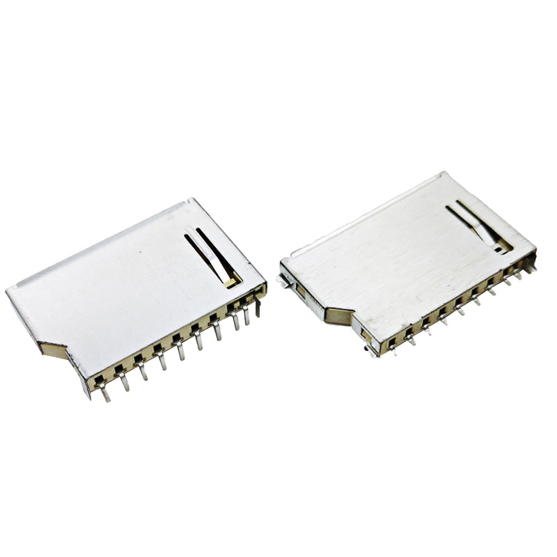 Montagem em superfície externa push-pull para soquete de cartão SD PCB SMT sim Conectores para adaptador de leitor de cartão