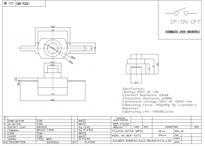 JBL8-1001G Ein-Aus-Druckschalter Schalttafelmontage Durchsteckmontage DIP