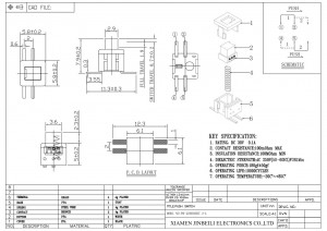 PB-22E60SH7.3-4P DPDT Push Button Switch 5.8×5.8mm Surface Mount Self Lock Non Lock DC30V 0.1A