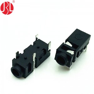 PJ-208C TRS Audio Jack 2.5mm Through Hole Right Angle