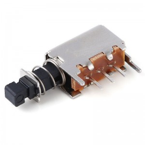 PS-12E05 Push Button Switch SPDT Through Hole Right Angle