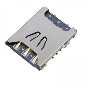 SIM-06N-01 H1.13 Push Pull NANO SIM Card Holder Socket 6P SMT Right Angle