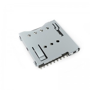 SIM-M-08P H1.5 Push-Push Type Micro SIM Card Connector 9 Pin SMT RA