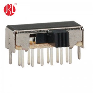 SK-24D08 DP4T Slide Switch Through Hole Right Angle