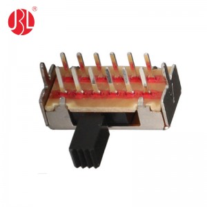 SK-24D08 DP4T Slide Switch Through Hole Right Angle