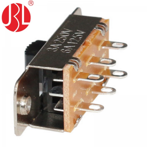 SS-23E29 Panel Mount Slide Switch DP3T Solder Terminals