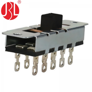 SS-24N02 Screw Panel Mount Slide Switch Solder Terminals