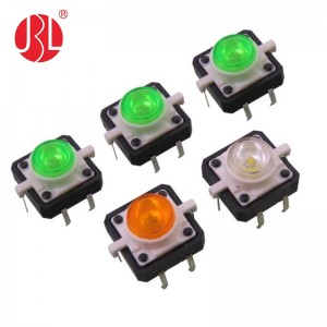 TL12-NNR3W 12×12 Illuminated LED Tactile Switch SPST-NO Top Actuated Through Hole