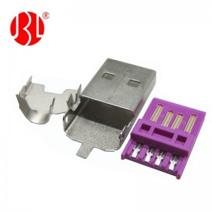 USB A 2.0 Male Connector 4Pin Free Hanging