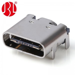 USB-20C-F-01 Receptáculo USB 2.0 Tipo C 16 pinos montagem em superfície através do orifício USB 2.0 tipo C