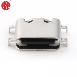 USB-20C-F-01C08 Mid Mount USB Type C Jack 16Pin Offset 0.8mm