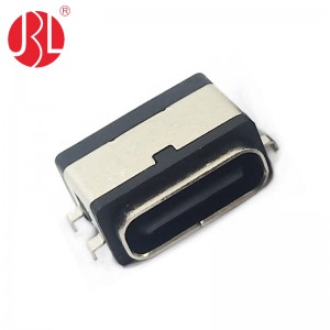 USB-20C-F-01FC18 IPX7 Rated Waterproof USB Type C Jack Mid Mount 16Pin