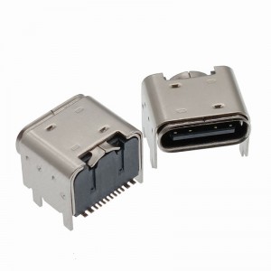 USB-20C-F-01H5.9 Conector USB tipo C 16 pinos SMT através do orifício