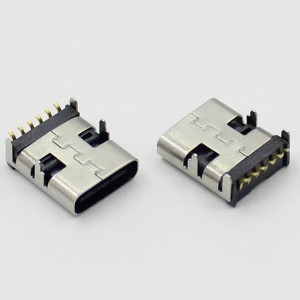 USB-20C-F-06-L12.0 USB Type C Jack 6 Way SMT Right Angle