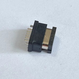 USB-20C-F-06DF01 Водонепроницаемая розетка USB типа C со сквозным отверстием, вертикальная