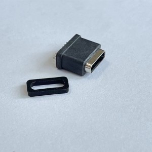 USB-20C-F-06DF03 H10 Водонепроницаемая розетка USB 2.0 Type C Через вертикальное отверстие