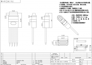 USB-20C-F-06F05L Connecteur femelle USB Type C à montage sur panneau
