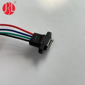 USB-20C-F-06F06L USB-Typ-C-Kabelkonfektion für Panelmontage
