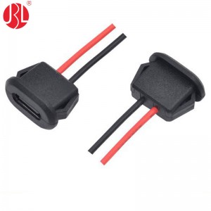 USB-20C-F-06F12L Snap In USB Type C Connector Panel Mount