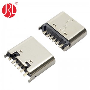 USB-20C-F-06SD-H6.8 USB 2.0 Type C Connector 6 Pin Through Hole