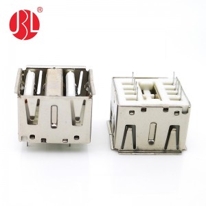 USB-2A-SA10-D Stacked USB 2.0 Type A Receptacle Connector 8pin DIP Vertical