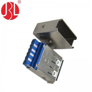 Montagem de cabo Conector de solda tipo A USB 3.0 9 posições com revestimento de metal