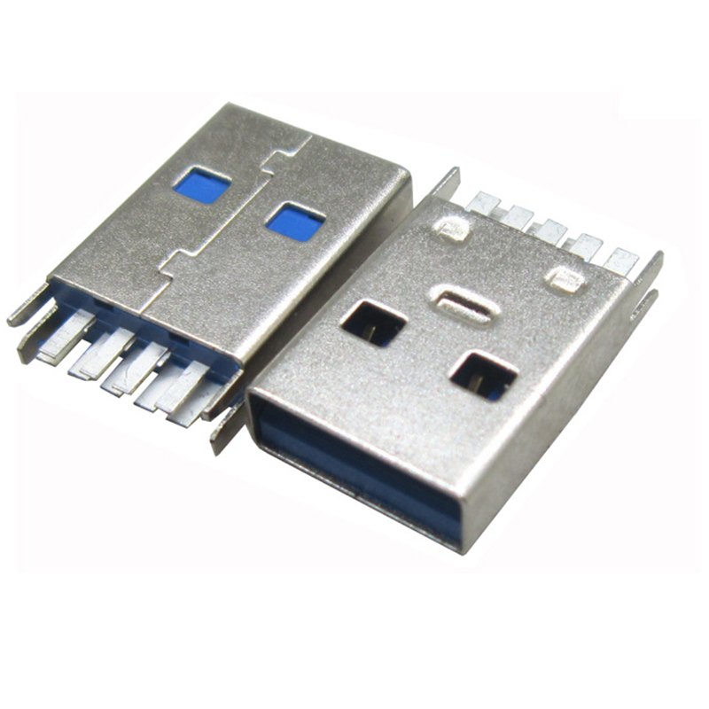 USB-3.0AM-J08 USB 3.0 Type A Plug 9Pin Male Connector DIP Vertical