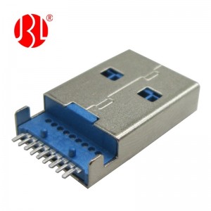 USB 3.0 Type A Штекер 9P SMT Сквозное отверстие