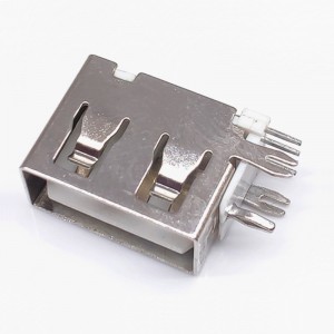 USB-A-CA00-D Upright USB A Type 4Pin Receptacle Connector DIP Right Angle