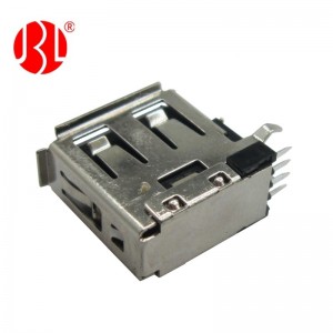USB-A-CH10-D USB Type A 2.0 Female Connector Upright DIP Right Angle