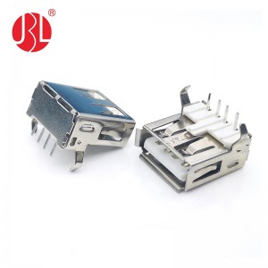 USB-A-RG10-D USB 2.0 Type A Receptacle 4Pin Through Hole Right Angle