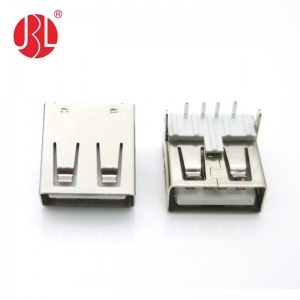 Receptáculo USB-A-RG11-D USB 2.0 tipo A 4 pinos DIP ângulo reto